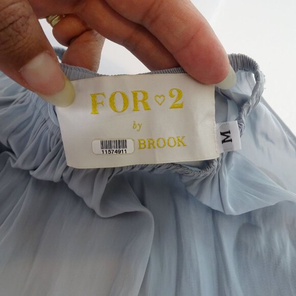 For 2 By Ramy Brook Gray Long Sleeve Cold Shoulder Maternity Top Women Size M - Picture 4 of 9